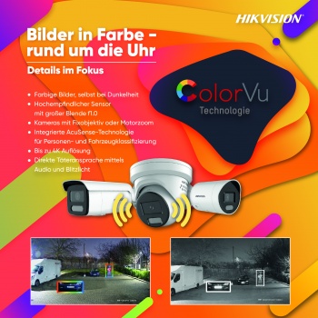 Hikvision Deutschland GmbH: Hochaufgelöste farbige Videobilder bei schwachem Licht