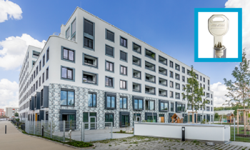 A new Munich housing development chooses a master key system which optimizes security organization